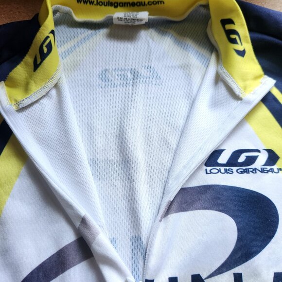 Louis Garneau Cycling Jersey Mens XL Short Sleeve 1/2 Zip Lumina Blue Yellow - Picture 8 of 9